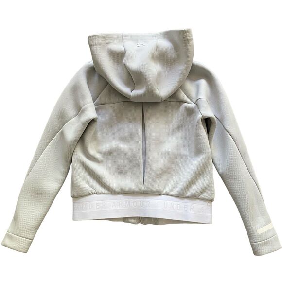 Under Armour Unstoppable Move Hoodie Women's XS Gray Cropped Loose Fitness Warm - Picture 2 of 10